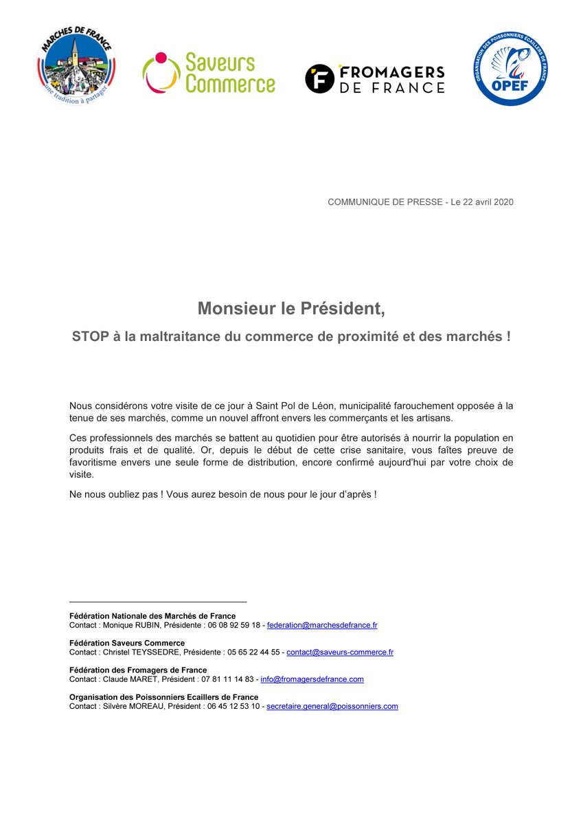 Saveurs Commerce On Twitter Monsieur Le President Stop A