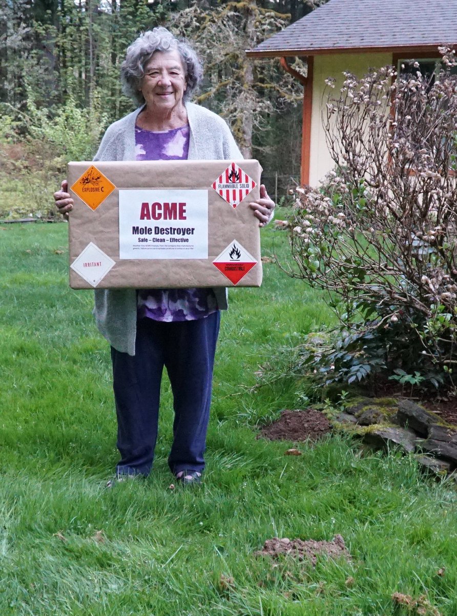 EastCountyRun's tweet photo. March 53rd. 98-year-old Helen is kind, accepting, Live-&amp;Let-Live person. But Helen’s appalled at underworld denizens heading at her garden. ACME offers safe, clean and effective solutions to pesky varmints.These issues need to be dealt with. Helen is a SURVIVOR #belikeHelen https://t.co/aDs2Kdq5IA