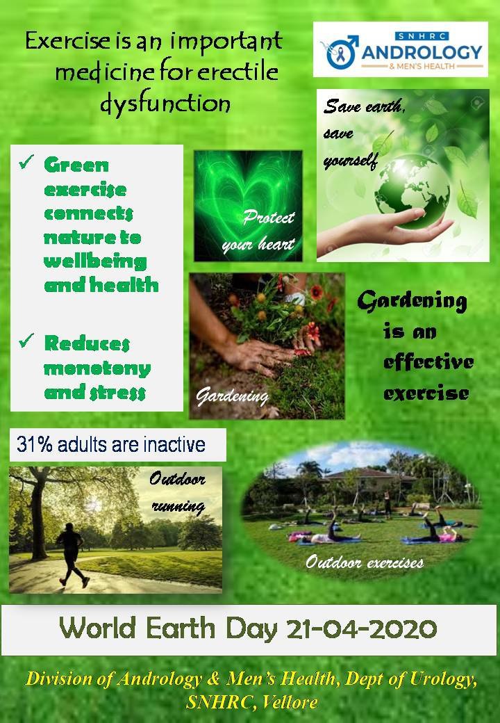 Exercise is an important medicine for erectile dysfunction and low testosterone How to break the monotony of exercise schedules Go green!!! #greenspaces #greenexercise #menshealth #menshealthawareness #lowtestosterone #erectiledysfunction #andrology @urologysnhrc