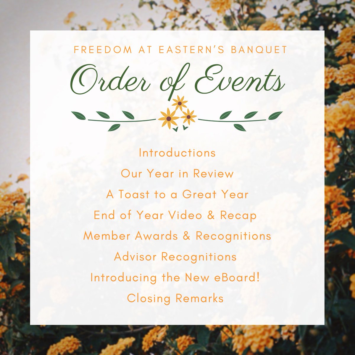 FreedomEastern's tweet image. ✨YOU’RE INVITED!✨ 
Hey everyone! We’d like to cordially invite you to our annual banquet next week! It will be a little different this year as it’ll be held online via zoom but we have a lot of great things planned for it and would love to see your beautiful faces there ☺️💛