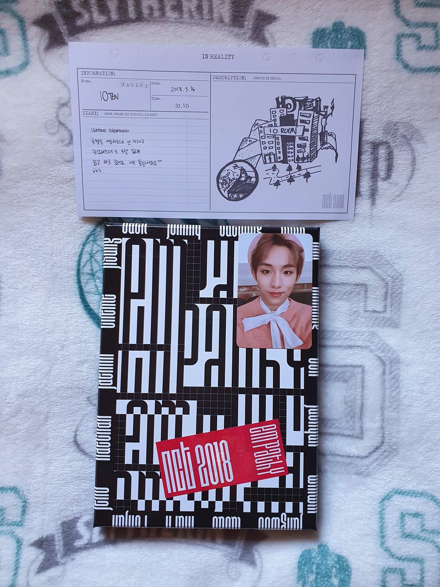  NCT 2018 - Empathy Reality VersionWinwin pc / Ten Diary Card