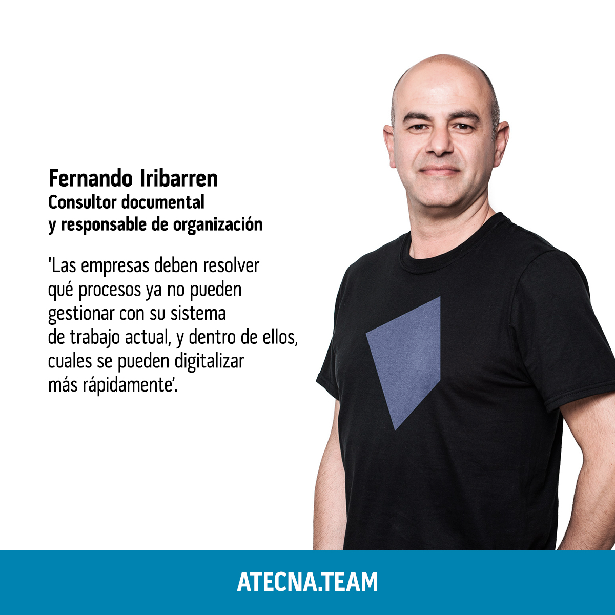 atecna's tweet photo. ATECNÍCOLAS I Hoy hablamos con uno de nuestros atecnícolas, @FerIribarren , consultor documental y responsable de organización de #Atecna.
▶ ¿Qué pautas deben seguir las #empresas en su vuelta a la actividad tras el fin del Estado de Alarma?👇🧐
#digitalización https://t.co/HegYnIUWwJ