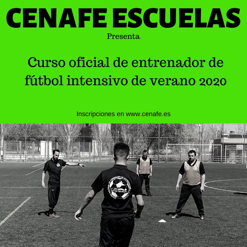 cenafecastello's tweet photo. Curso oficial de entrenador de fútbol intensivo de verano 2020.

✔️ niveles 1,2 y 3.
✔️ facilidades de pago.
✔️ formación de calidad.
✔️ título oficial y académico.

Más en https://t.co/1NPkFLW0TM 💻

 #cenafeescuelas #somosentrenadores #somoscenafe https://t.co/7Ebaft97Tf
