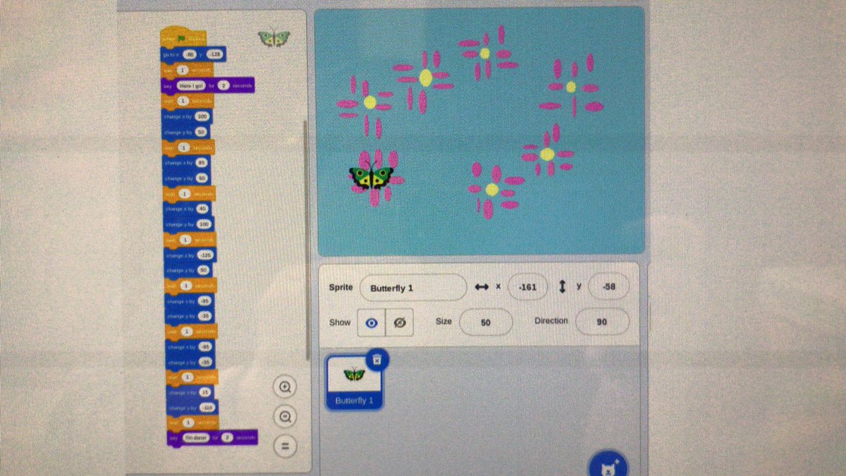 HennessyLab's tweet photo. 0nline coding project, coding movement using X  and Y axis  @RFIShuskies https://t.co/VwEnlKE6Cm