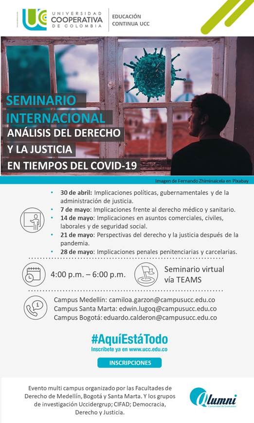 ucooperativabog's tweet photo. #UCCMulticampus #Derecho | 'Seminario Internacional Análisis del Derecho y la Justicia en Tiempos del Covid-19'. Están abiertas las inscripciones para este encuentro organizado por las Facultades de Derecho de Medellín, Bogotá y Santa Marta.
Inscríbete 🔗 https://t.co/MjjvoE8a4v https://t.co/OY0ZJA8123