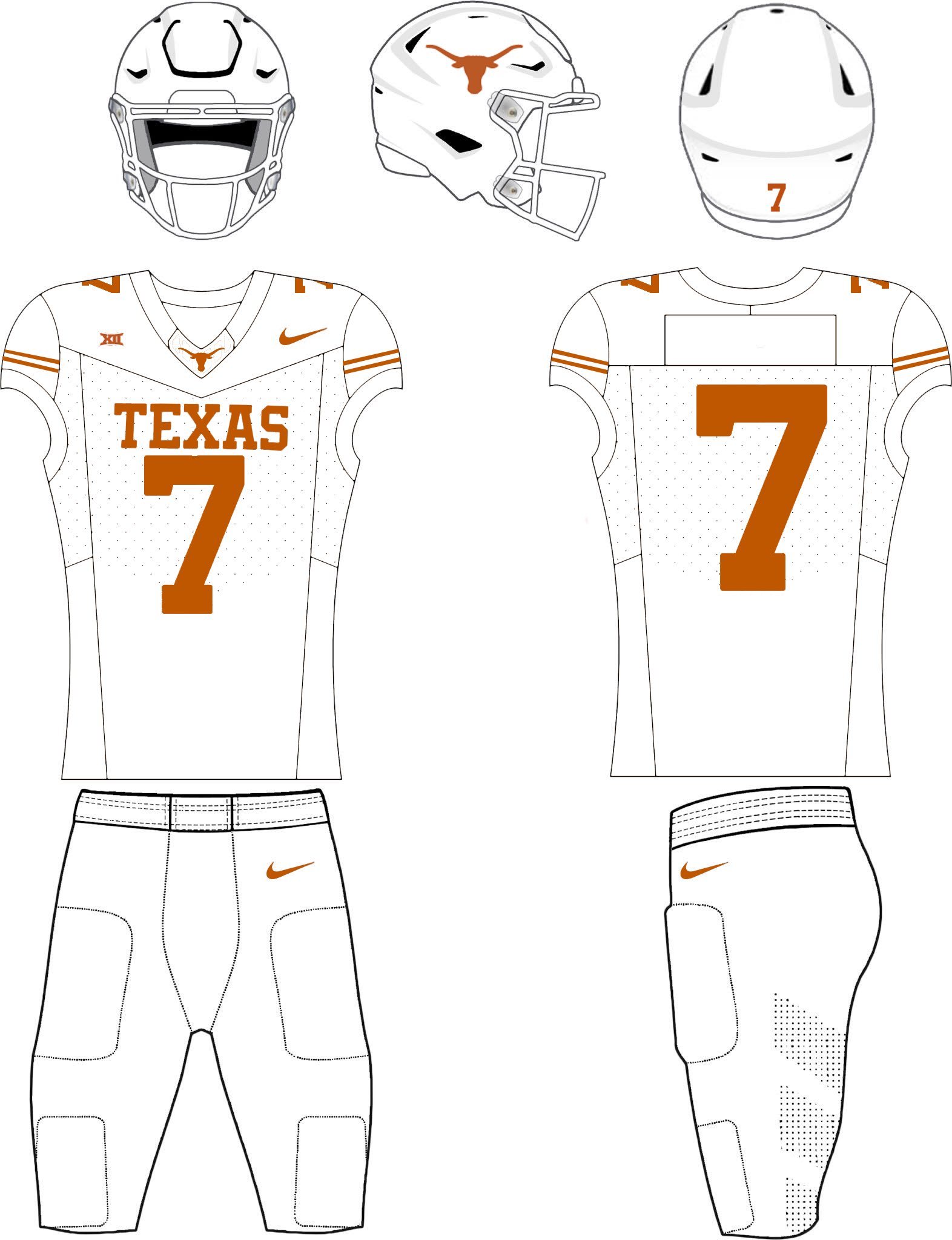 alternate texas football uniforms