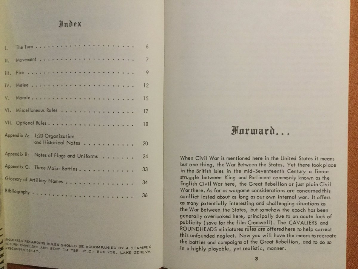 Misspelling Parliament on the first page of an English Civil War game is not a great start but C&R seems well-enough researched, if light on details. This is in keeping with this sort of game in that era though.  #CuratedQuarantine