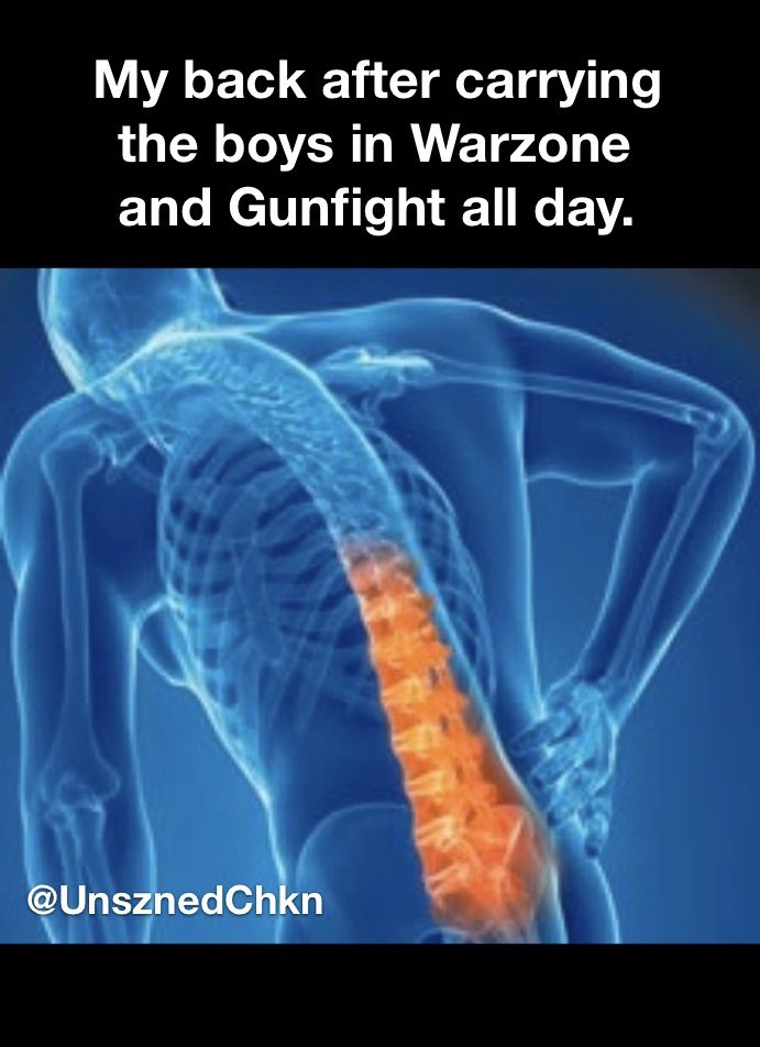 UnsznedChkn's tweet image. I NEED A CHIROPRACTOR 🗣🗣

@WoogieRetweets @Small_YT_Help @zzWOOGIEzz @GamingRTweeters @SGH_RTs @SupStreamers
#smallstreamingcommunity #dankmemes #ps4 #codmemes #fortnite #modernwarfare #callofduty #valorant #smallstreamercommunity #pcgaming #battleroyale #lmao #lol #memes😂