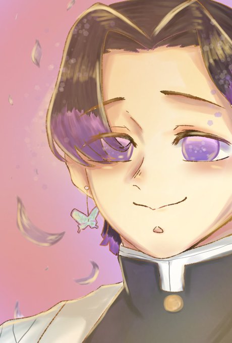 すね蹴りされたさんがTwitterに投稿した胡蝶しのぶ(鬼滅の刃)のイラスト。