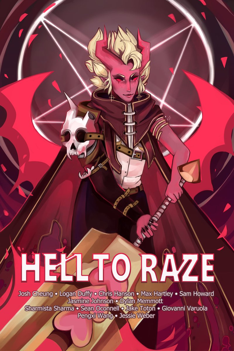 sleepyrogue_'s tweet photo. heres the finished poster art I did of the student game I pitched! could not be more proud of our awesome team @Helltoraze 
You can download us on steam now 🔥 https://t.co/jtxgYbogW4
