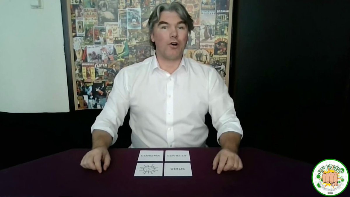 Magische interactie – DE VALSSPELER 7
Goochelaar Peter Woerde | De Valsspeler heeft vandaag een truc voorbereid waaraan iedereen mee kan doen, thuis en op afstand. Coronaproof dus. Toch komt hij heel erg dichtbij. Zou De Valsspeler  gedachten kunnen lezen? ow.ly/Jlhk50zl0uH