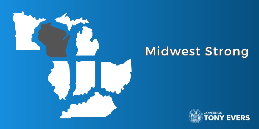 GovEvers's tweet image. Viruses and economies go beyond borders. That’s why I have teamed up with @GovWhitmer (MI), @GovMikeDeWine (OH), @GovPritzker (IL), @GovTimWalz (MN), @GovHolcomb (IN), and @GovAndyBeshear (KY) to coordinate an approach to reopen our economies and tackle #COVID19 together.