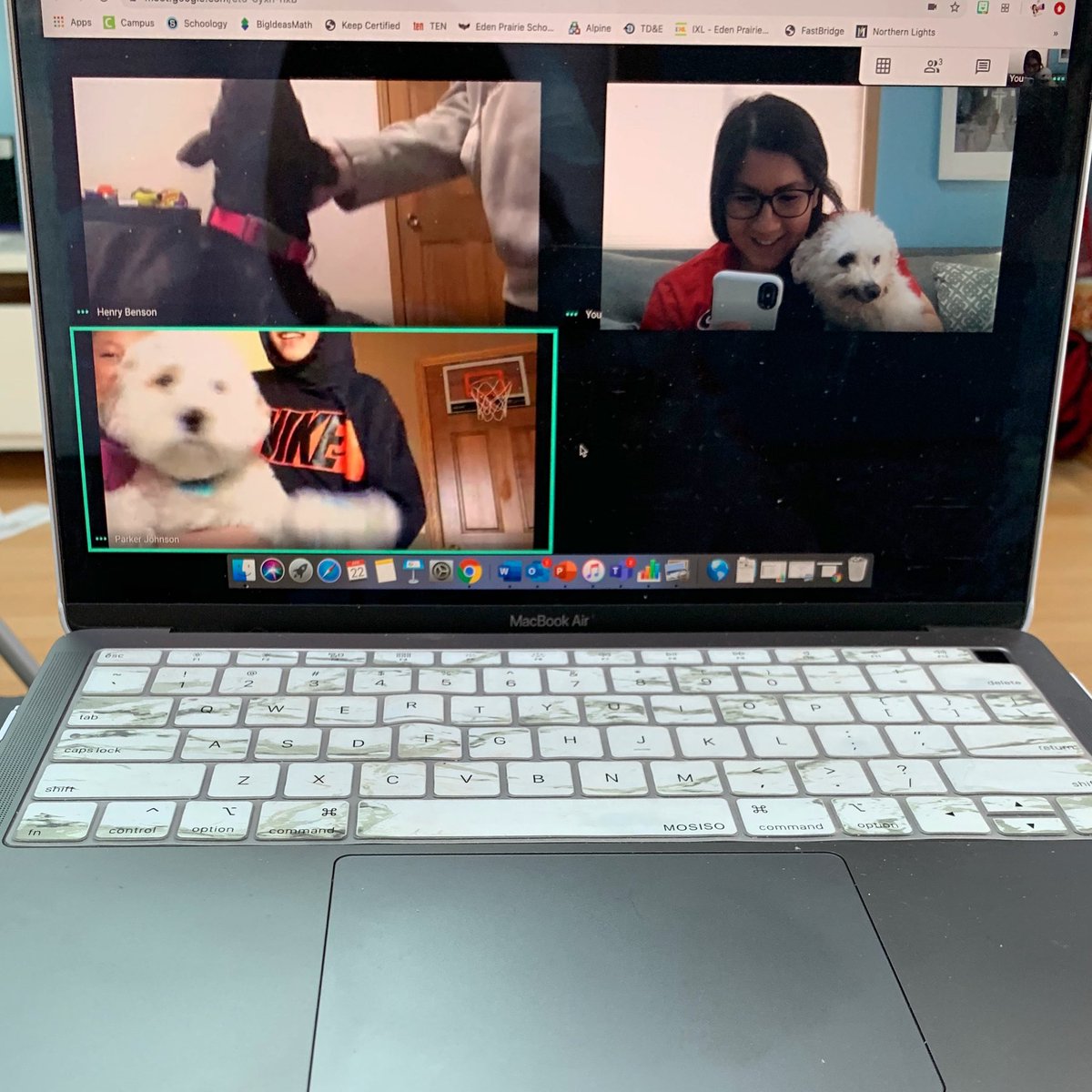 Today’s Office Hours consisted of catching up and ended with a puppy party! 🐶 🐾 #DistanceLearning #friendship #relationshipsFIRST #WeInspireEACH