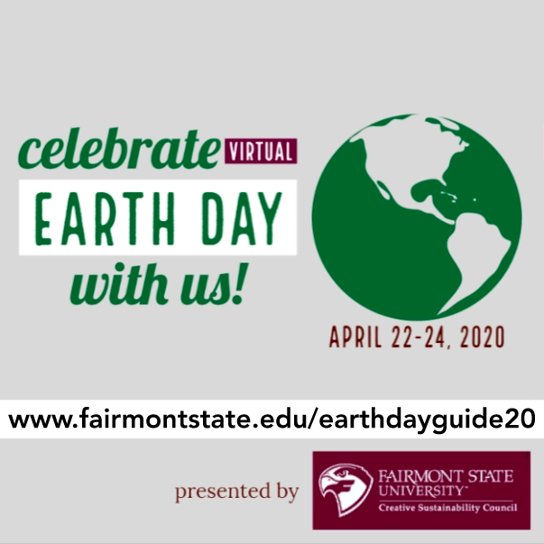 Happy #EarthDay! The <a href="/FairmontCSC/">Fairmont State Creative Sustainability Council</a> has been working with multiple campus and community partners to ensure we could celebrate Earth Day Virtually. Check out the content they put together at:
fairmontstate.edu/earthdayguide20
#WVEarthDay2020 #SoarFalcons