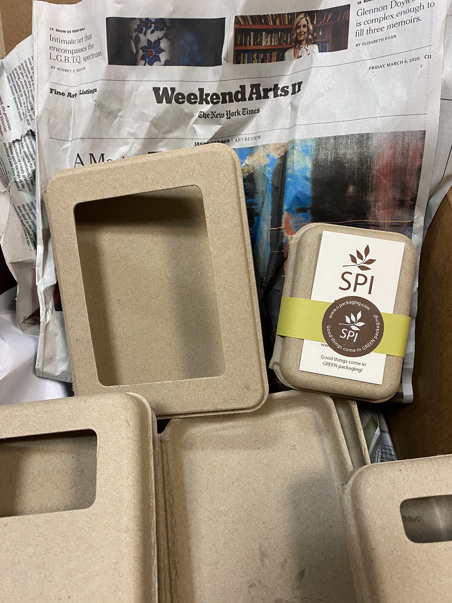 We ordered some sustainable packaging samples from <a href="/EcoPackage/">Sustainable Pkg</a> for <a href="/bisonbotanics/">Bison Botanics</a>, it’s amazing. Bonus points for subscribing to the <a href="/nytimes/">The New York Times</a>!