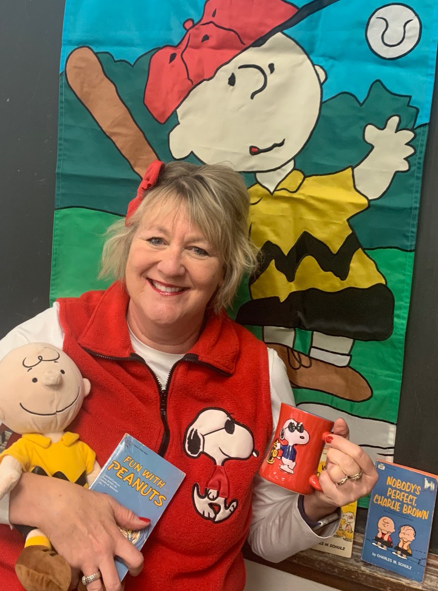 PhelpsCenter's tweet photo. Why does @LaRussellgirl @LaRussellgirl love Peanuts? She and Charlie Brown were born the same year (1959). He and his friends are often faced with everyday problems yet deal with them in creative, gifted, and humorous ways. Read them for some humor today! #PhelpsBookWeeks https://t.co/tniOw0U1bj
