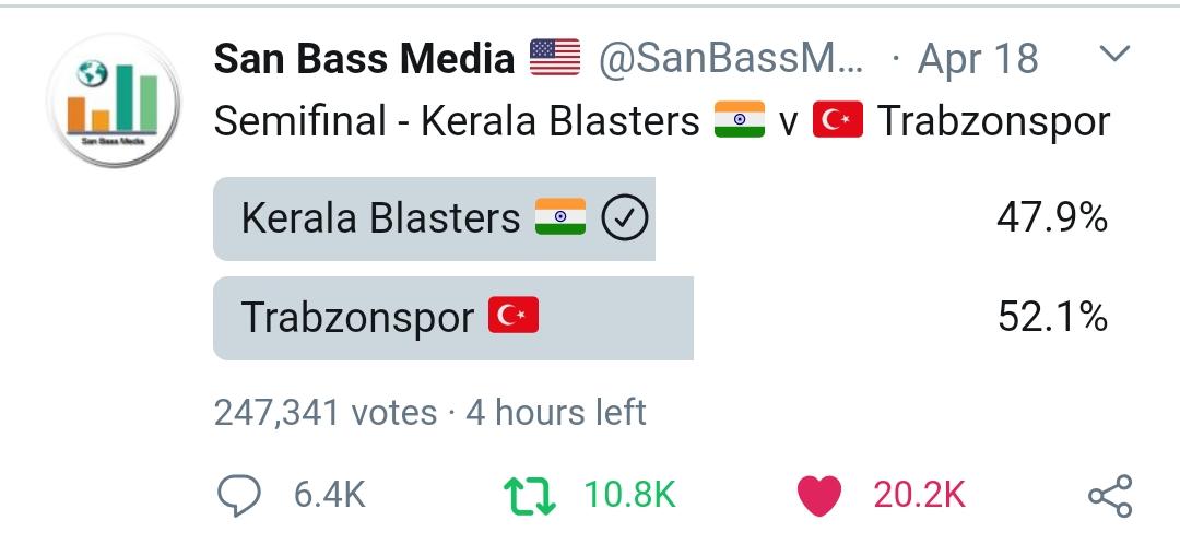 amal__amy's tweet photo. #VoteForIndia 
#VoteForKeralaBlasters https://t.co/3ckFYbQXV2