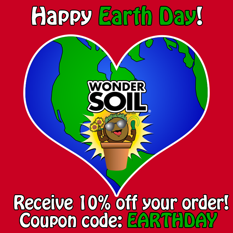 We're celebrating Earth Day by giving you 10% off your ENTIRE Wonder Soil order! Use coupon code EARTHDAY at checkout! Lets make the planet greener together 💚

#earthday #earthday2020 #earthdayeveryday #lovetheearth #happyearthday #protecttheplanet #gardening #growing #plants