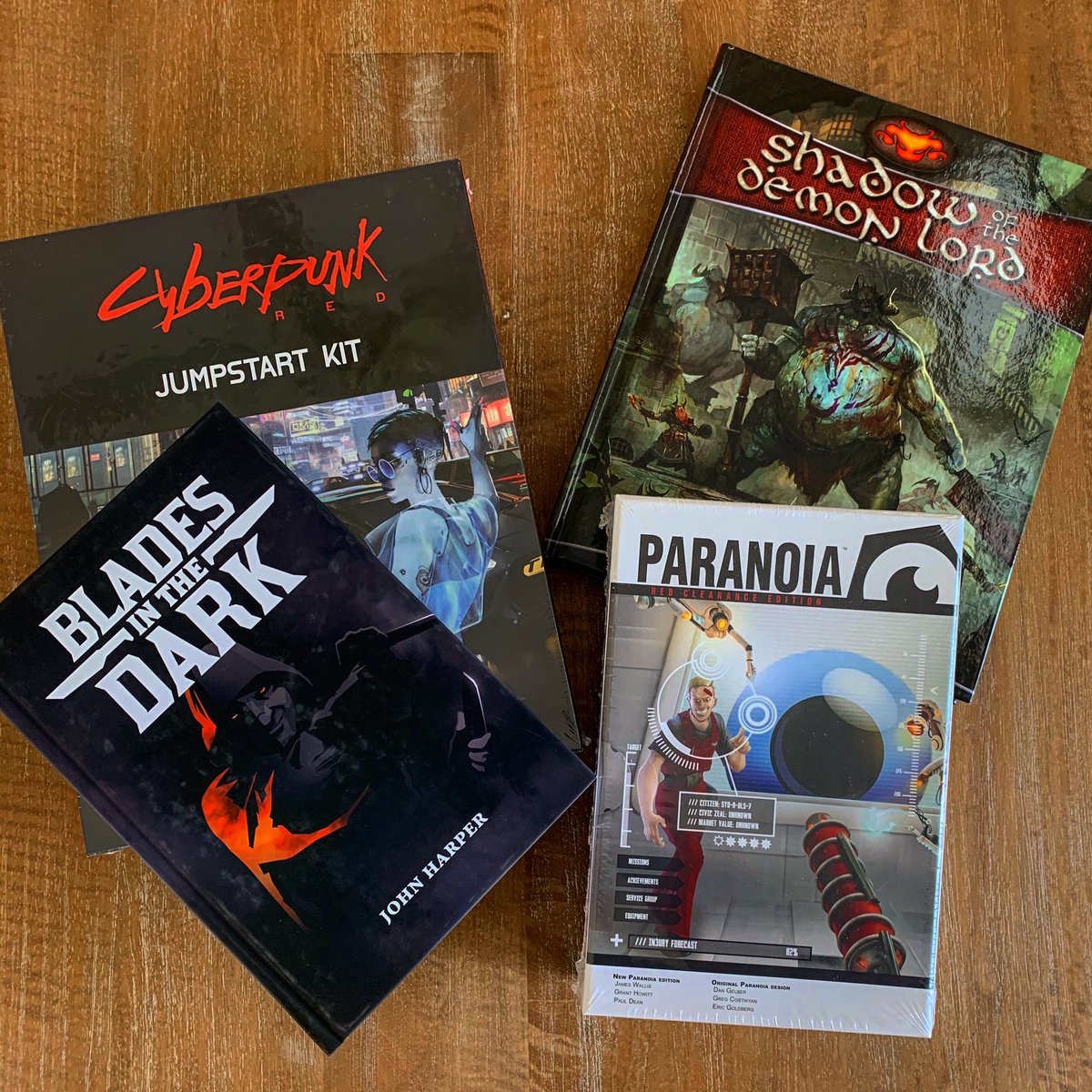 Solid mail delivery today. #cyberpunkred #bladesinthedark #shadowofthedemonlord #paranoiarpg