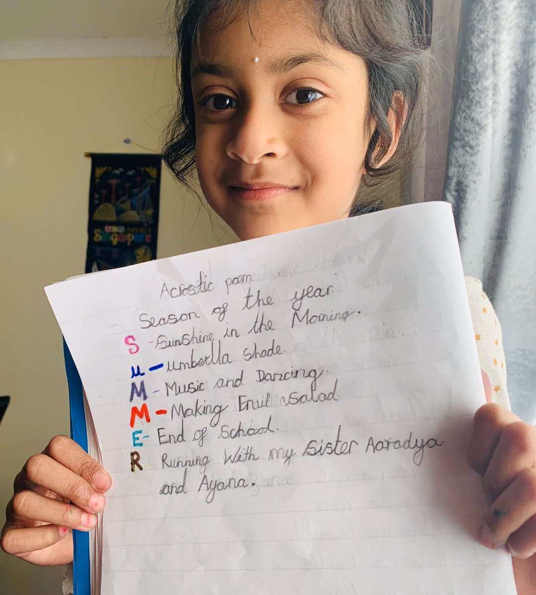 sujithkirijah's tweet photo. @longmoorcps Ananiya writing acrostic poems ✍️🌞 https://t.co/lE30cGjAQI