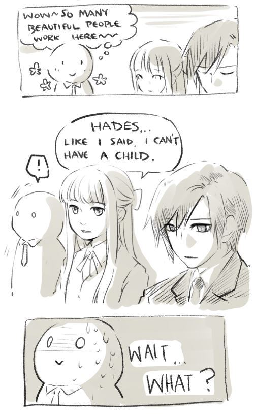 [MYth: Workplace Drama Edition] 

*Old sketch of workplace edition #MYthcomic. 
Update is irregular and continuation is NOT promised?

*original scene is from MYth: My Seasons (kinda...) 