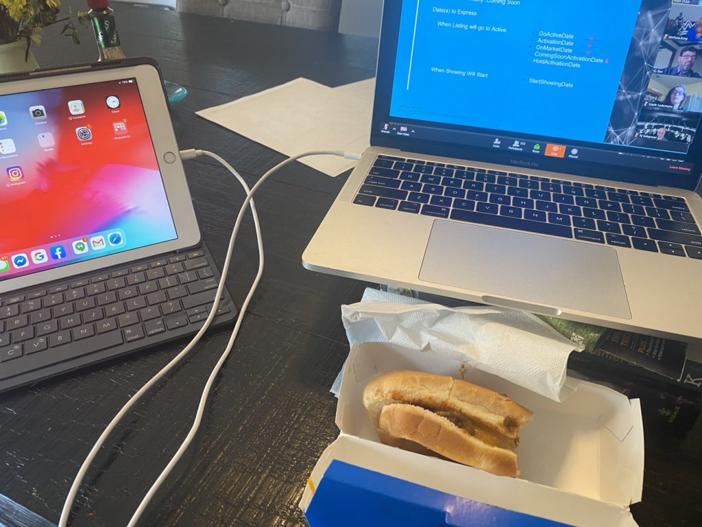 Had a friend drop off a <a href="/DairyQueen/">Dairy Queen</a> chili dog to get me through #RESORemote Day 2. Go me!!!!!