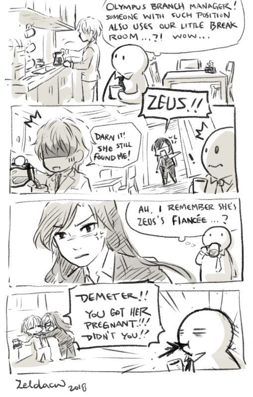 [MYth: Workplace Drama Edition]  part 2
*original scene also from MYth: My Seasons (sort of...)

I'm also posting this #MYthcomic on my tapas^^
https://t.co/BEw9IOv5RF

again: Update is irregular and continuation is NOT promised  :U 