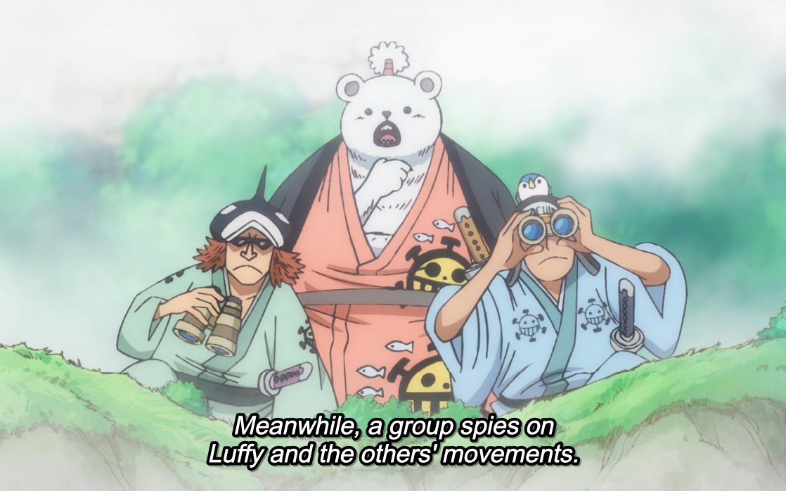 i am finally watchin wano aND THERE THEY ARE !!!!!!!!!!