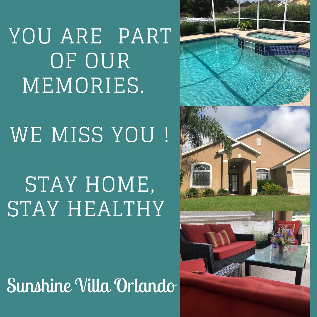 VacaVillaMgr's tweet photo. Sunshine Villa Orlando - #StayAtHome https://t.co/mVzyi8z2he