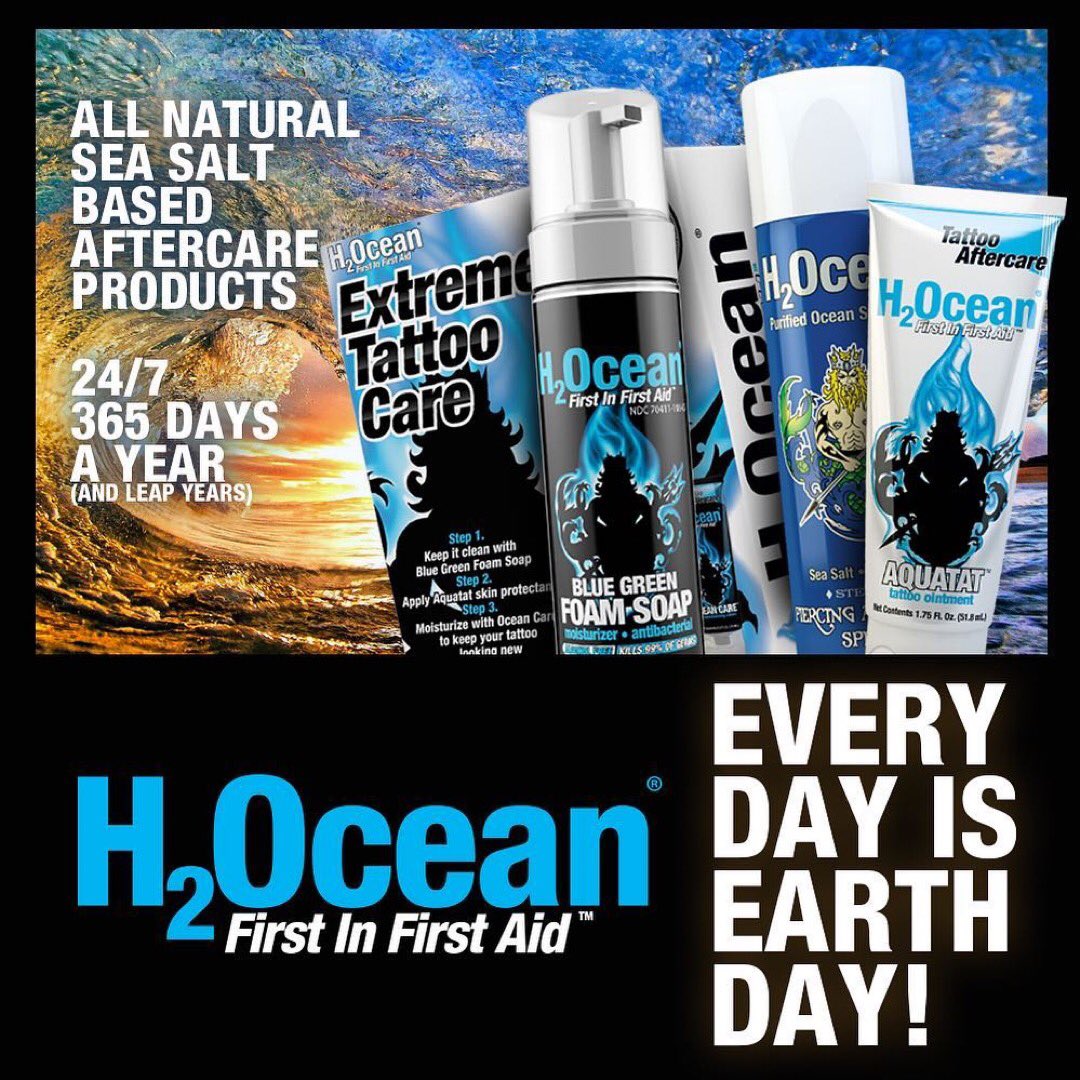 H2Ocean's tweet photo. Happy 50th EarthDay from all of us at H2Ocean. #theoriginalone #dontbeaftercareless #tattoos #earthday #earthday2020 #recycle #ecofriendly #nontoxic #h2ocean #protecttheplanet #savetheoceans #savetheplanet #blueplanet #instagood #allnaturalproducts #veganproducts #crueltyfree https://t.co/nBTghsVHlq