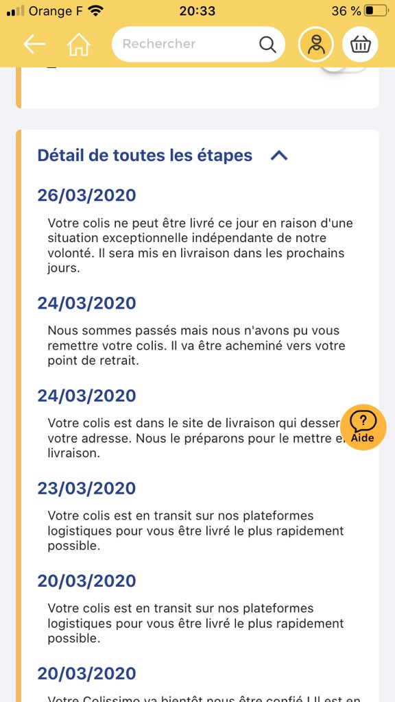 Chatodargol's tweet photo. Bonjour #LaPoste cela fait 5 semaines que mes 3 #collissimo ne bougent plus. Ils ont été soit disant présentés (faux car confiné) mais en vrai le bureau de poste a été fermé jusqu’au 6 avril. J ai tout essayé pour vous joindre en vain. On fait quoi ? https://t.co/HZkxJZGIVa