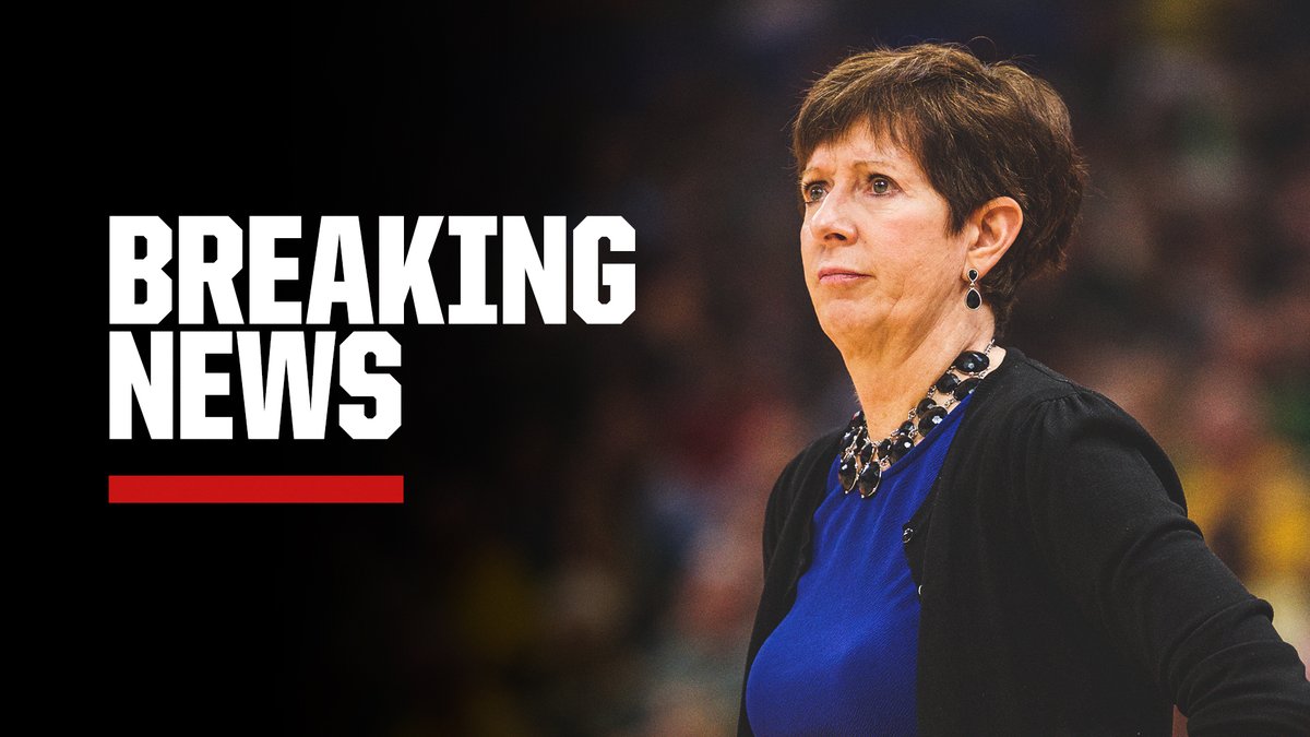 SportsCenter's tweet photo. Breaking: Notre Dame's Muffet McGraw announced that she is stepping down as women's basketball head coach after 33 years in the position. https://t.co/r2vR4l0u9s