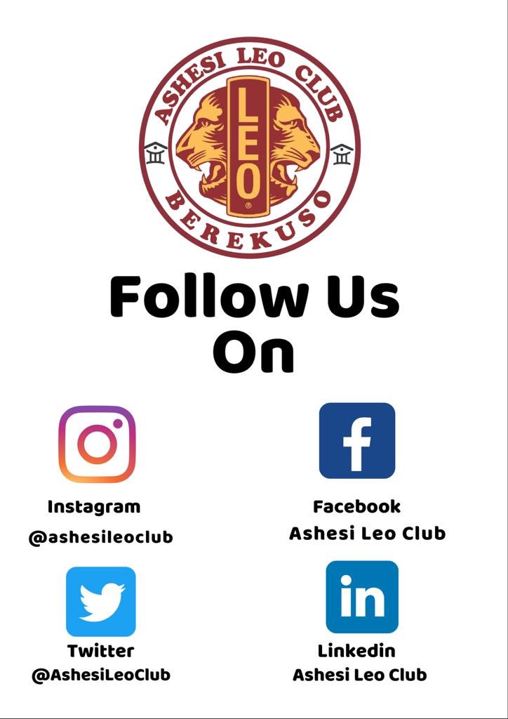 Have you followed all our social media pages already?
If not, Follow us on Instagram-@ashesileoclub, Facebook- Ashesi Leo Club, Twitter-<a href="/AshesiLeoClub/">Ashesi Leo Club</a> and LinkedIn - Ashesi Leo Club
Do not miss any of our posts and impact stories.
#AshesiLeos
#WeServe
#District418