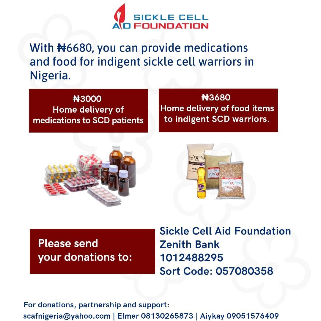 __moyinaji's tweet photo. We are currently raising 2m to cater for 300 sickle cell warriors with free drugs and food this period. Please support us.Our warriors will deeply appreciate it. #SCAFwarriorfund #warriorfund #supportscaf #SCAFxCovid19 https://t.co/GBrrzZtCuA