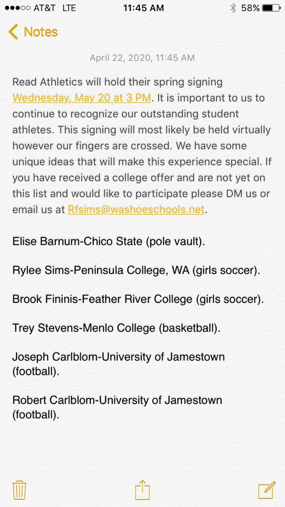 Spring signing information 💙💛
<a href="/ReedRaiders/">raider nation! 💙💛</a> <a href="/ReedBoysHoops/">Reed Boys Basketball</a> <a href="/raider_track/">Raider Track & Field</a> <a href="/Reed_Raiders/">Reed Raiders Football</a> <a href="/ReedHSBaseball/">Reed Raiders ⚾️</a> <a href="/softball_reed/">Reed Softball</a> <a href="/ReedHighSwim/">Reed High Swim Team</a> <a href="/RGJpreps/">RGJ preps</a> <a href="/KTVN/">2 News Nevada</a> @KRNV <a href="/SportsCaravan8/">KOLO Sports Caravan</a> <a href="/NorthernNVPreps/">Northern Nevada Preps</a> <a href="/NevadaSportsNet/">Nevada Sports Net</a>