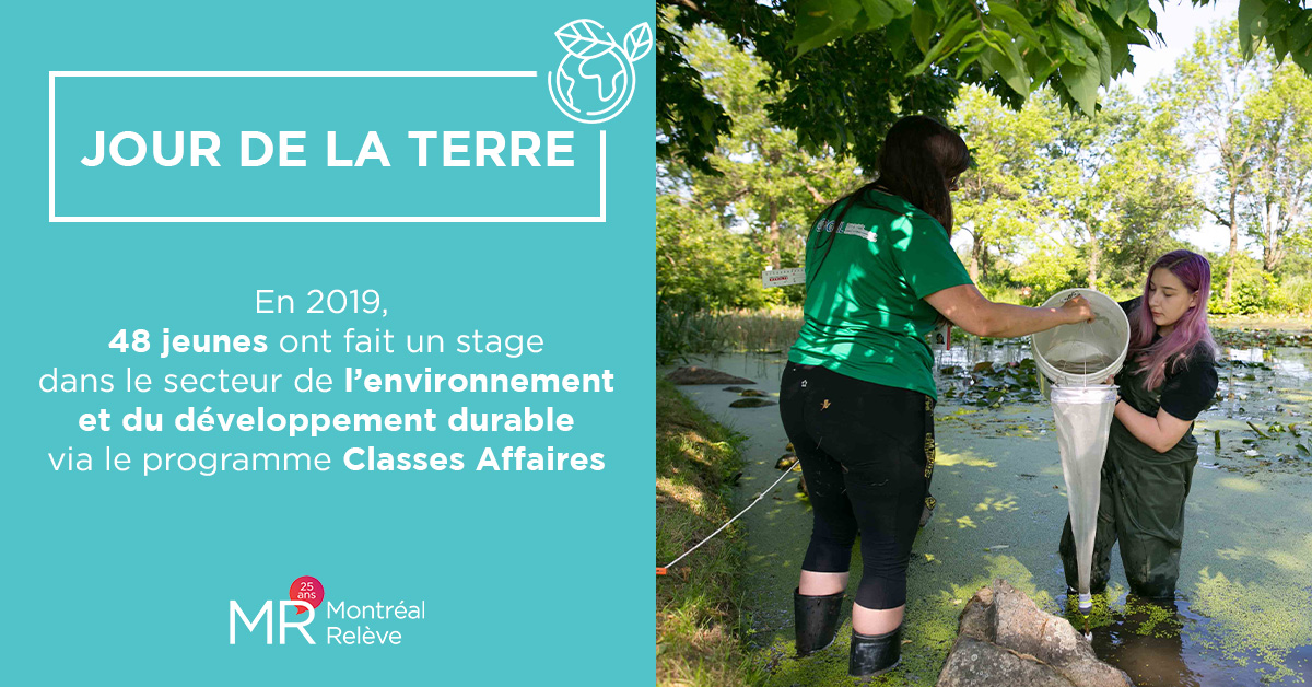 MTLReleve's tweet photo. Célébrons le #JourdelaTerre2020 🙌🌎
Petit souvenir de l'été passé où 48 jeunes ont effectué un #stage d'une semaine dans une entreprise œuvrant dans le secteur de l'#environnement ou du développement durable via notre programme #ClassesAffaires 😍 https://t.co/URFRQk0kHP