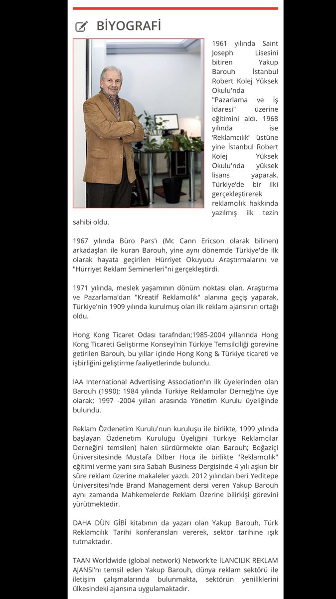 Toplumumuzun eski başkanı, Reklam dünyamızın duayeni, toplumumuza özverili hizmetlerini saymakla bitiremeyeceğimiz örnek insan Yakup Barouh’umuzu kaybettik. 
Ailesinin, cemaatimizin, reklam dünyamızın &amp; tüm dostlarının başı sağolsun.
Baruh Dayan haEmet 🕯      #coronaturkiye