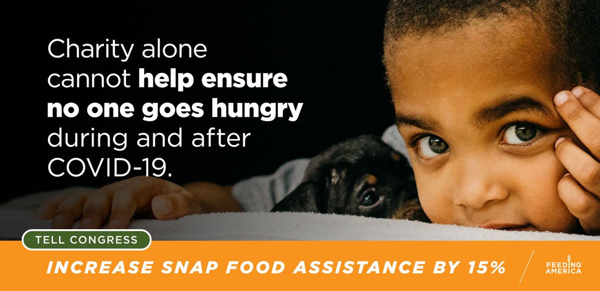 🍞 Around 37M people already struggle w/ hunger, &amp; that # will increase as #COVID19 spreads.

Dear lawmakers: We cannot just rely on the charitable sector to meet surging demands for food. Right now, we need a 15% increase in #SNAP benefits: bit.ly/3bw7cNY #SNAPMatters