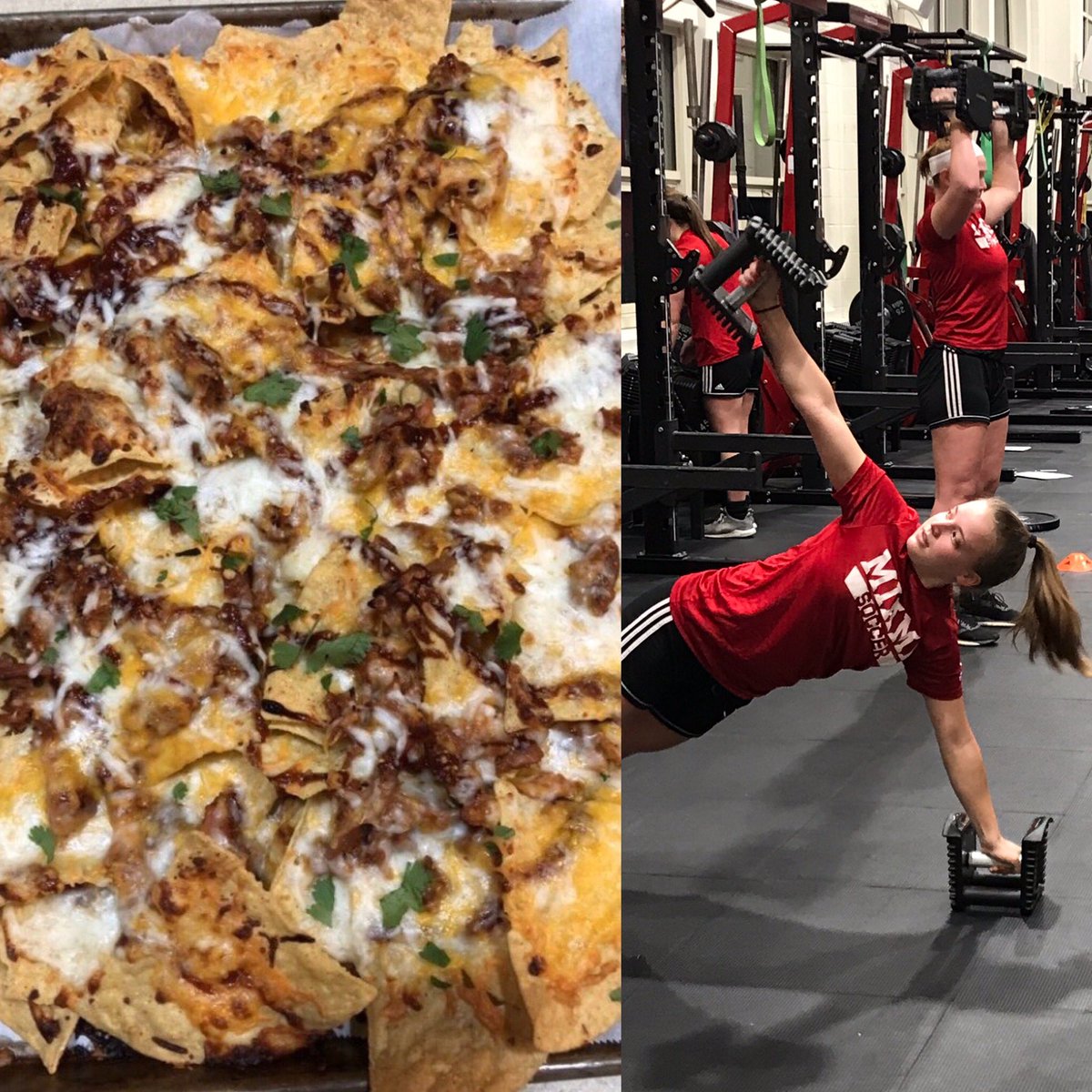 Rising to the culinary elite, @s_mcardle15 won our team competition with her nachos! 👩‍🍳💯 #RiseUpRedHawks #LoveAndHonor #Skills