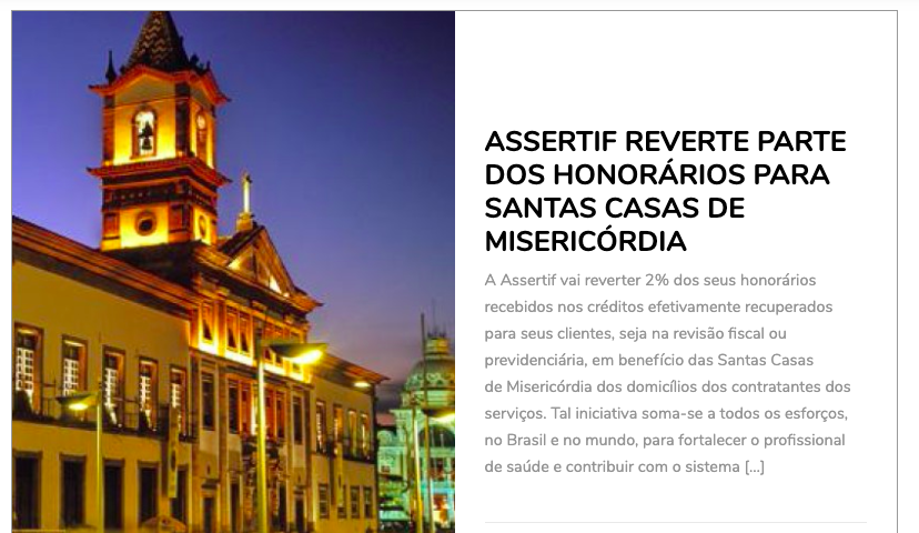 Assertifbr's tweet photo. A #Assertif vai reverter 2% dos seus honorários recebidos nos créditos efetivamente recuperados para seus clientes, em benefício das Santas Casas de Misericórdia dos domicílios dos contratantes dos serviços. https://t.co/quXUUncc3c #COVID__19 https://t.co/UwGKuO74sP