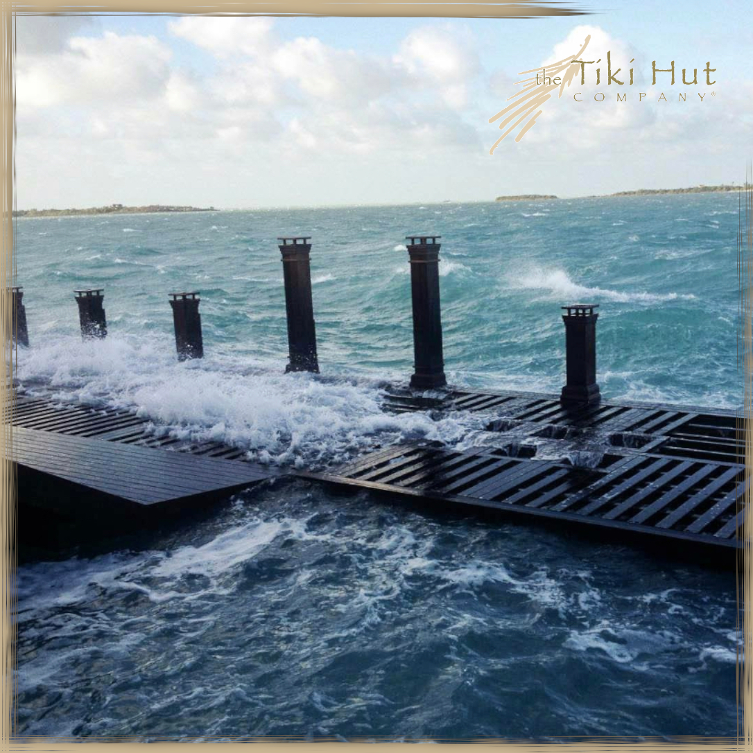 Are you prepared for the hurricane season💨? Alternate removal of decking boards will help save your dock. Contact us for other options.

 #thetikihutcompany #thetikihutco #TTHC #tiki #tikihut #hut #thatch #deck #decking #dock #water #ocean #sea #lake #boatdock