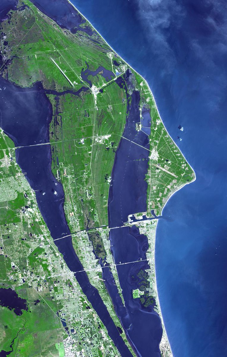 Dec. 1999  We launched Terra, the flagship mission of  @NASA's Earth Observing System. Terra is the first:  Earth-observing satellite  satellite to look at Earth system science Seen here is an image of  @NASAKennedy and Cape Canaveral Air Force Station Terra captured.