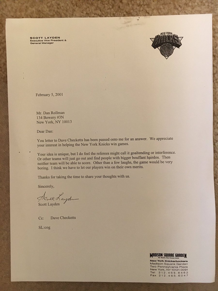 snerko's tweet image. 19 years ago, I mailed a version of this letter + drawing to every team in the @NBA. Two GMs were kind enough to respond. No one offered me a contract.