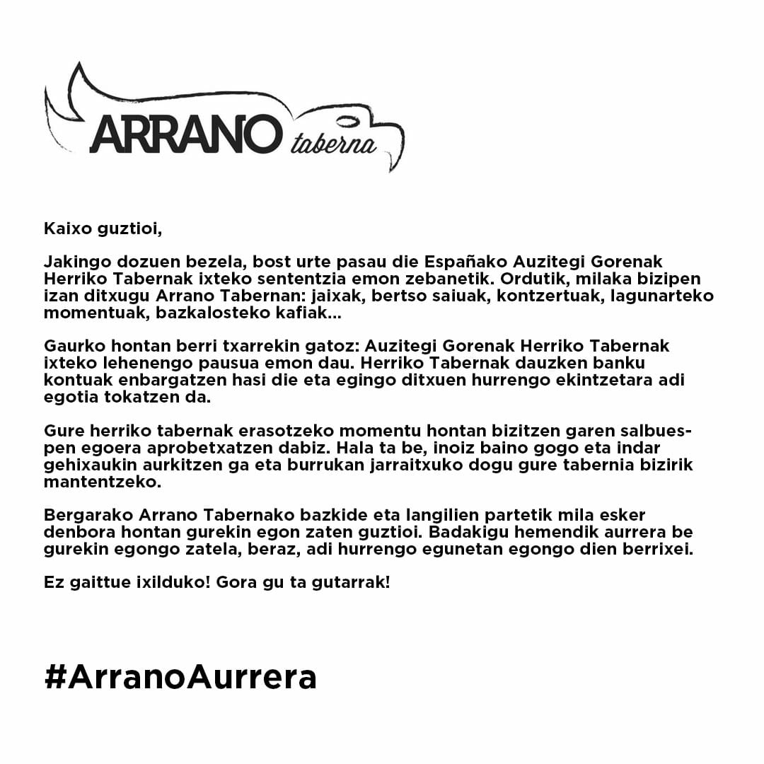 #ArranoAurrera #HerrikoakLibre
Ez gaittue ixilduko!!!!