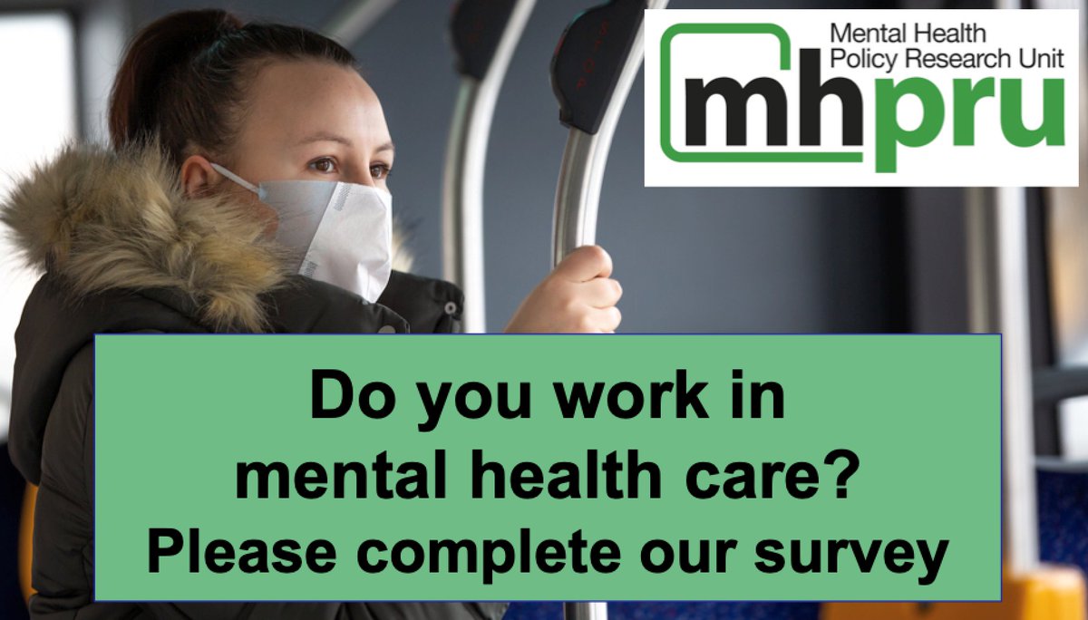 Dr Sian Oram (@sianoram) on Twitter photo What has been the impact of COVID-19 on mental health care? What's helping & what's not? If you work in mental health care please complete & RT <a href="/MentalHealthPRU/">Mental Health Policy Research Unit</a> #COVIDMentalHealth survey. Rapid feedback planned. Thank you very much!
opinio.ucl.ac.uk/s?s=67377 What has been the impact of COVID-19 on mental health care? What's helping & what's not? If you work in mental health care please complete & RT <a href="/MentalHealthPRU/">Mental Health Policy Research Unit</a> #COVIDMentalHealth survey. Rapid feedback planned. Thank you very much!
opinio.ucl.ac.uk/s?s=67377