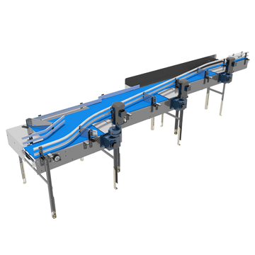ArrowheadSystem's tweet photo. @ArrowheadSystem Pressureless Single Filers quickly move products into a single file without back pressure. It utilizes multi-strand chains to convert mass flow of both round &amp; non-round products into a single lane by pulling mass flow product apart with progressive acceleration. https://t.co/JHgZb0zFQx