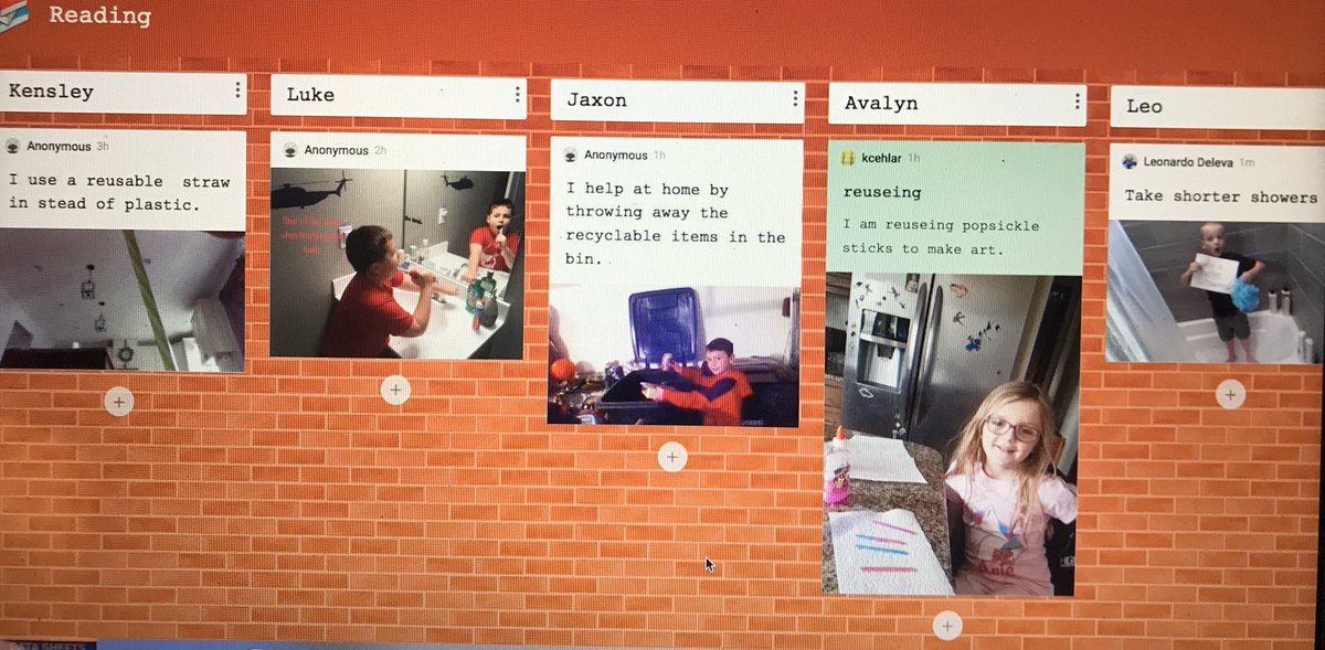 MissHawsGrade1's tweet photo. Happy Earth Day! 🌎 💙Great to see these kiddos share examples of different ways to help our planet! #EarthDay2020 #ReduceReuseRecycle @BCSDCrestview https://t.co/AFLYCqJB1t