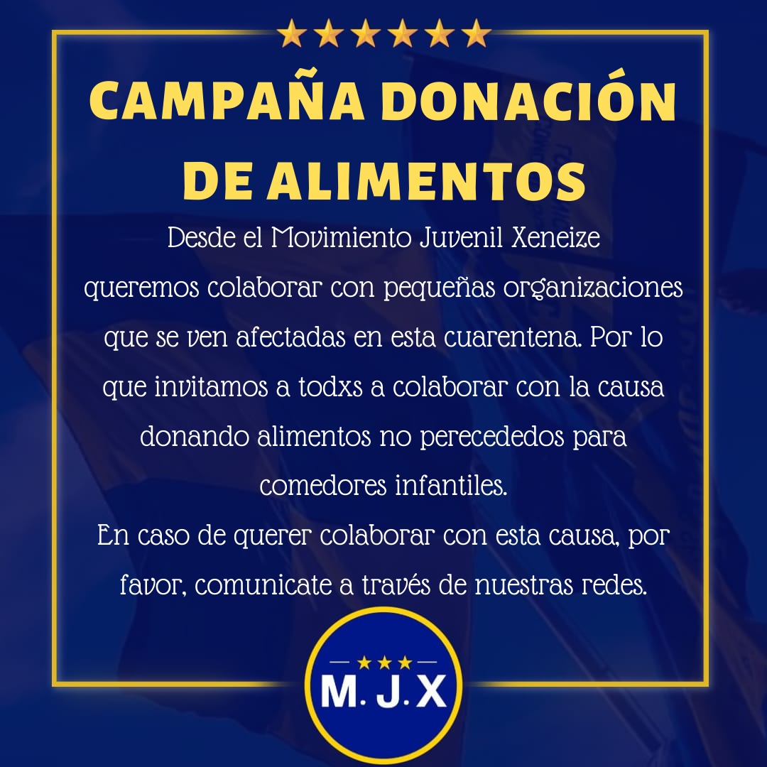 Desde <a href="/juvenilxeneize/">Movimiento Juvenil Xeneize</a> entendemos la difícil situación que estamos afrontando lxs Argentinxs es por eso q decidimos hacerle frente a esta pandemia y ayudar a lxs mas vulnerables, te pedimos que nos acompañes en esta campaña y demostremos que todxs unidxs podemos combatir al virus.