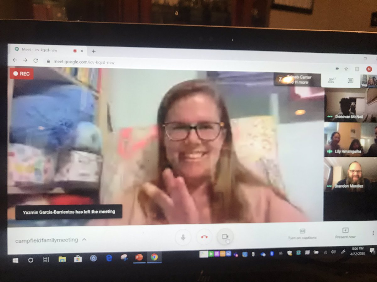 First Campfield Family Google Meeting tonight!Lots of information,smiles and love❤️<a href="/MelissaDiDonato/">Melissa DiDonato</a> <a href="/RJones_8/">Racquel Jones, Ed.D.</a> <a href="/BCPSBirthtoFive/">BCPS B-5 Services</a>