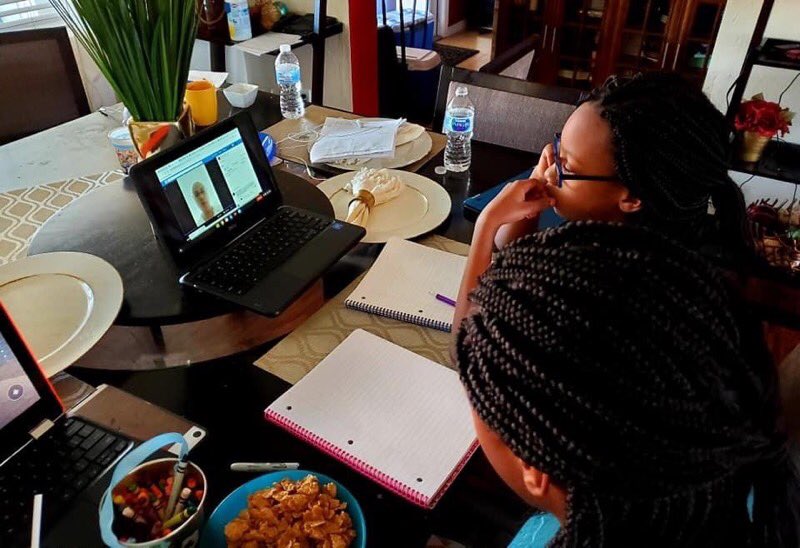 gwharp127's tweet image. Northboro Mustangs engaged in distance learning. We’ve got this! @pbcsd @Area4SuptPBCSD